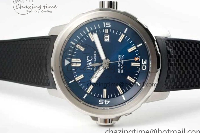MIROTIME 0403 Aquatimer SS IW3290 RSF 1:1 Best Edition Blue Dial on Black Rubber Strap A Fashionable 7074